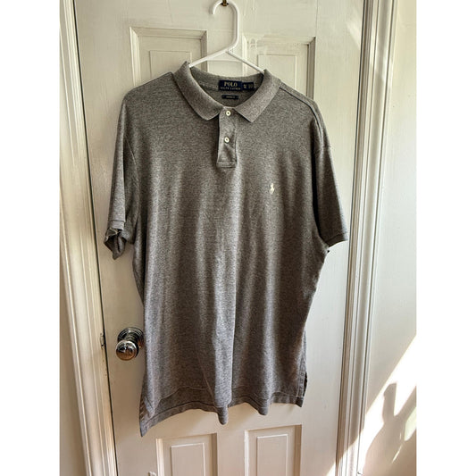 Polo Ralph Lauren Gray Polo Shirt Men's White Pony XL