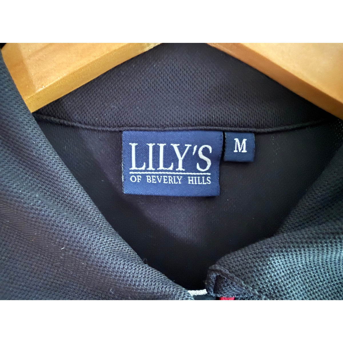 Vintage Lily's of Beverly Hills Black Polo - Size M - Made in USA - EUC