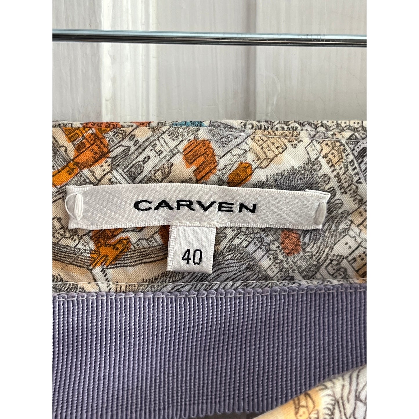 ✨ Carven Paris Graphic Print High-Rise Pleated Skirt, US 4 EU 40 ✨
