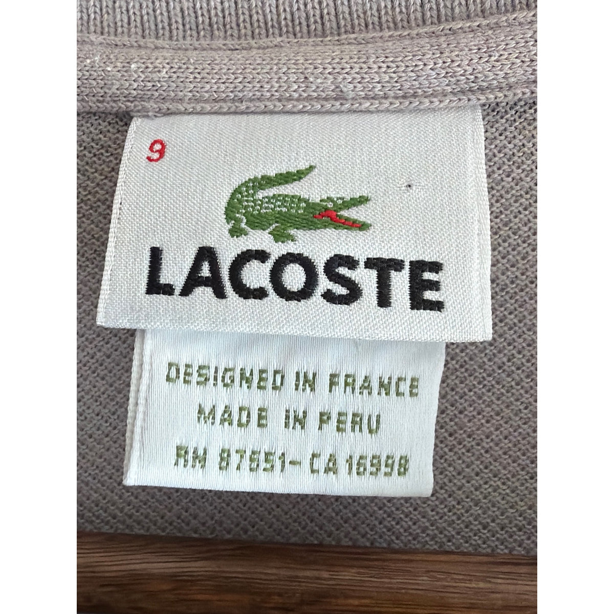 Lacoste Classic Short Sleeve Piqué Polo Shirt - Taupe / Soft Beige, Size 9 / 4XL
