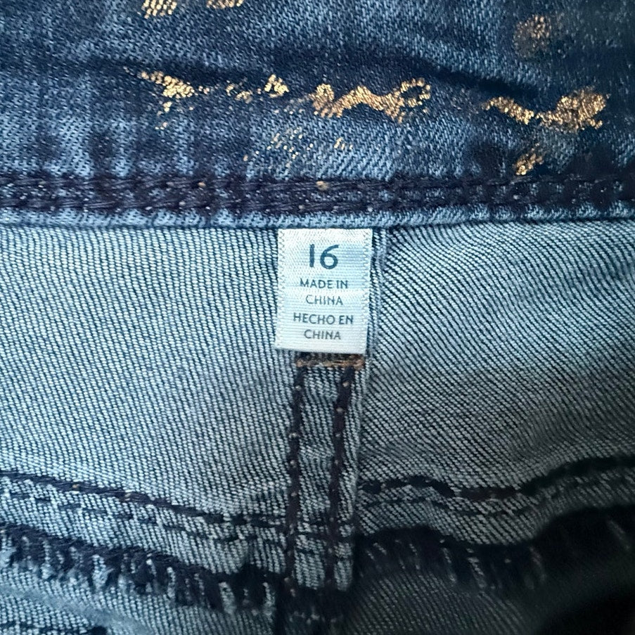 Seven7 Women's Bootcut Jeans Blue Medium Wash Size 16 EUC Stretch
