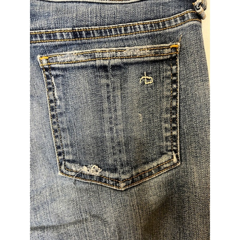 Rag and Bone Skinny Distressed Blue Jeans Size 30