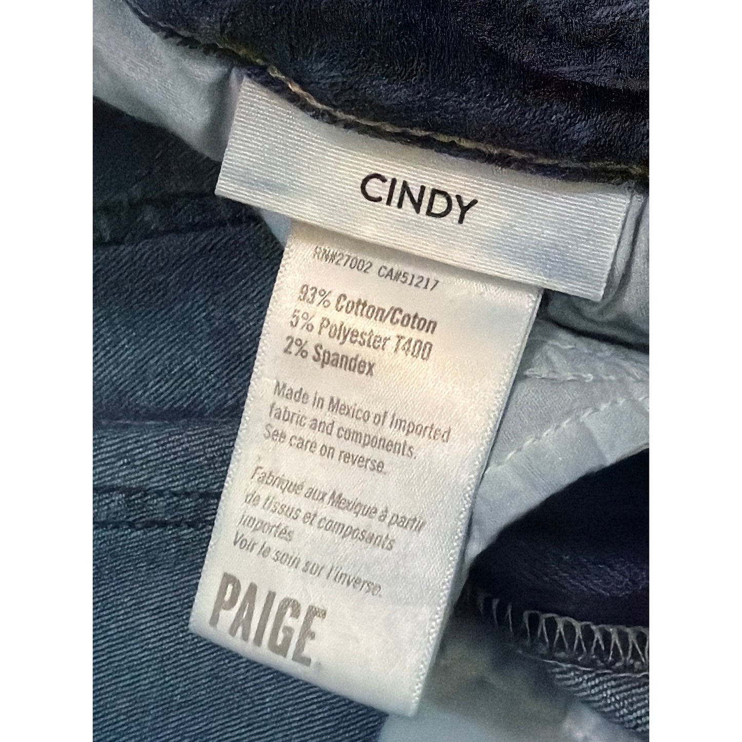 Paige Size 28 Cindy Style Dark Wash MidRise Skinny Jean