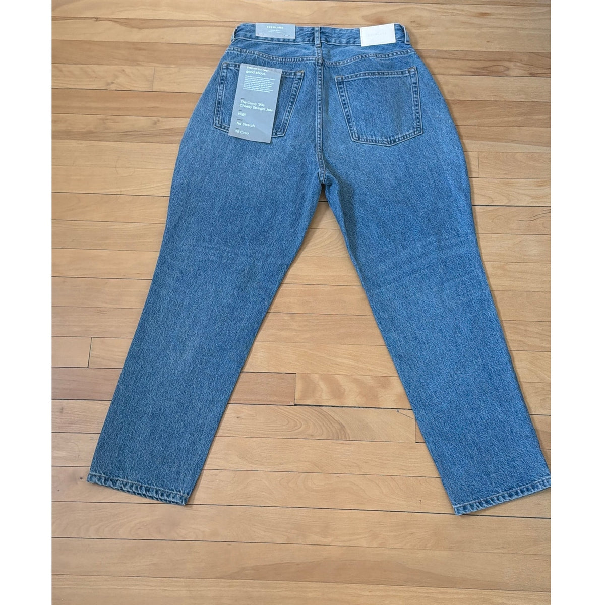Everlane The Curvy 90s Cheeky Straight Jean Vintage Mid-Blue 29 NWT