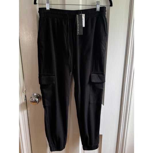 Banana Republic Men's Woven Cargo Joggers - Black - Size XS - NWT