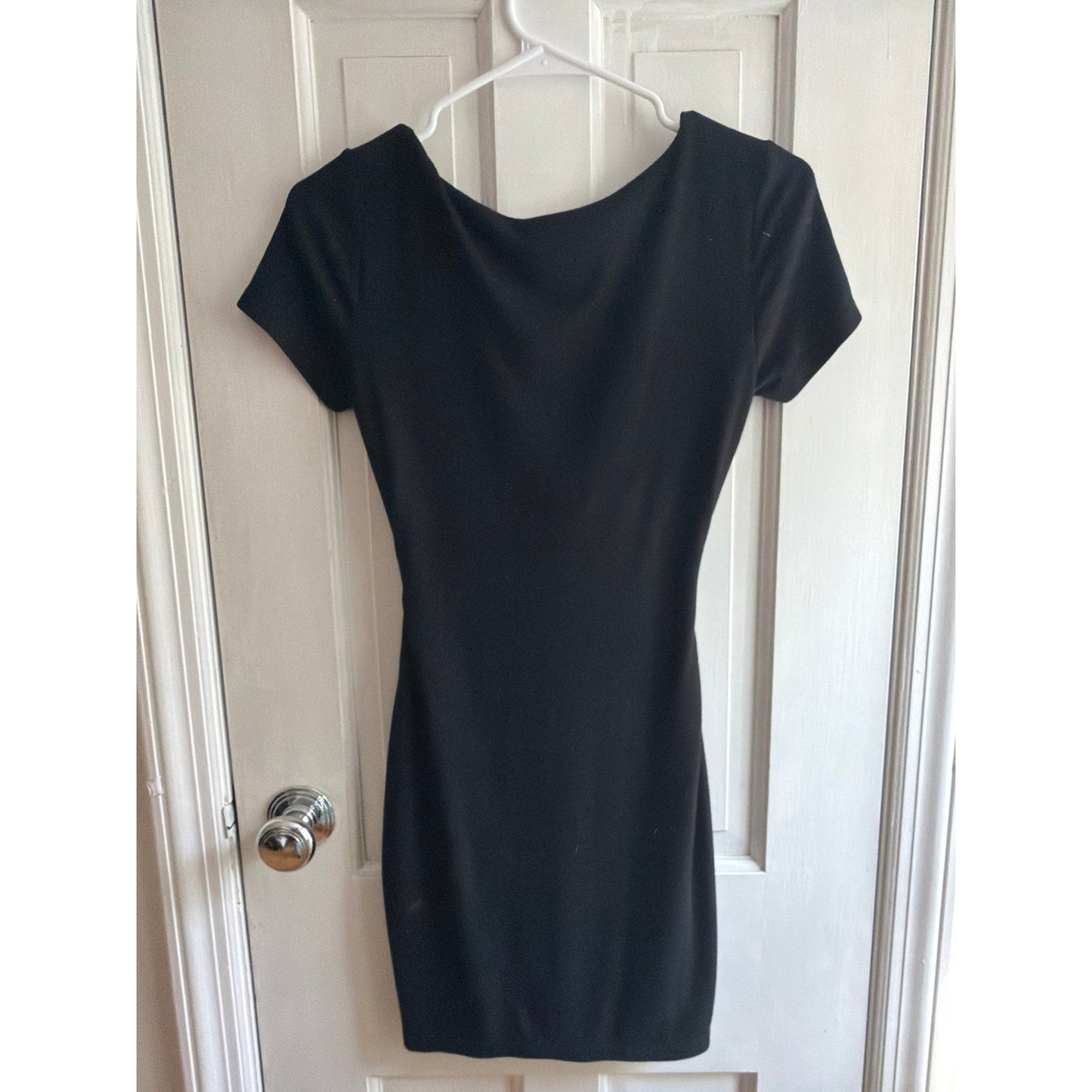 Princess Polly Black Stretch Wrap Around Mini Dress 4