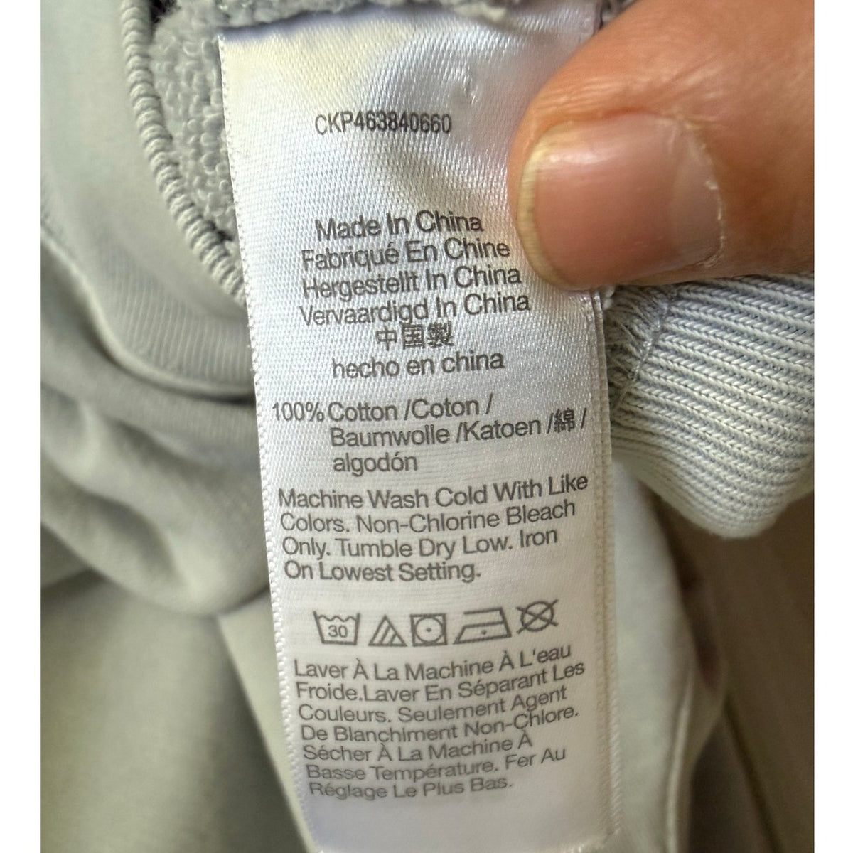 Madewell Tie Dye Pullover Hoodie Size Medium Gray White Cotton Sweatshirt FA22