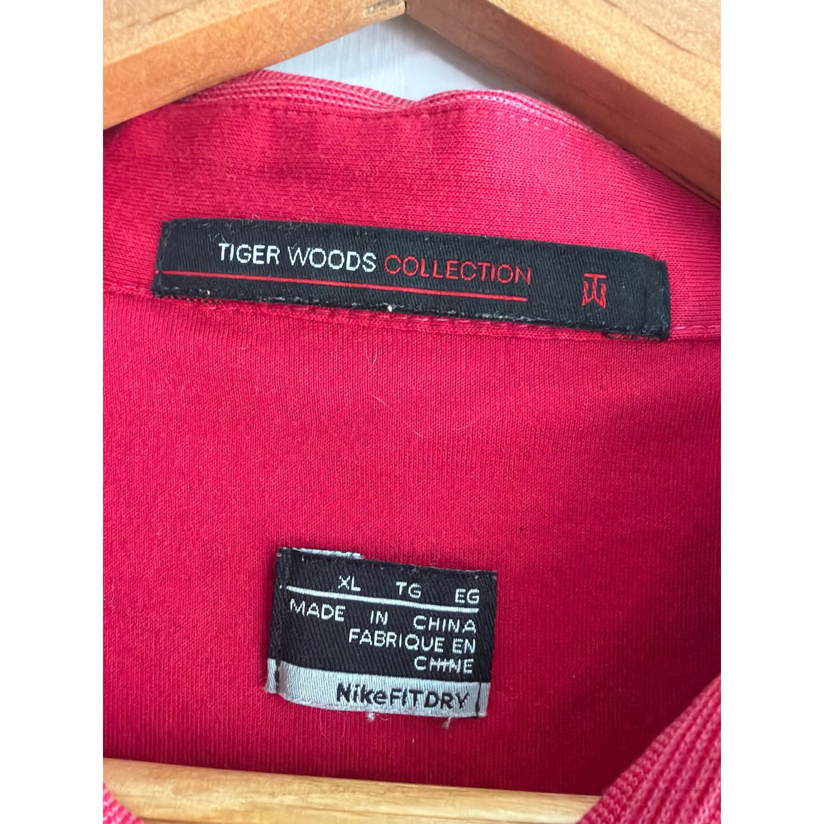 Vintage Red Nike Golf Tiger Woods Collection Polo Shirt Mens XLXL