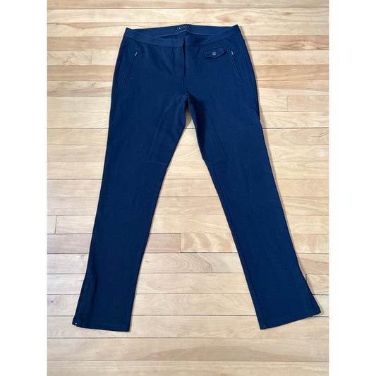Theory Pants Size 10 Black Zipper Ankle Low Rise Made in USA Style 80776224 EUC
