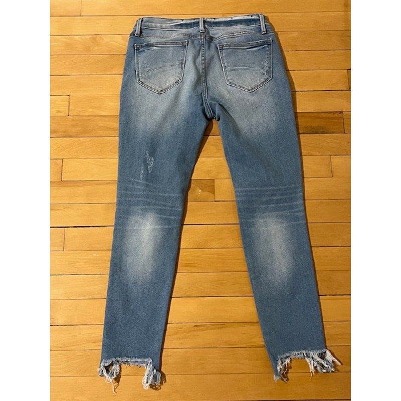 Driftwood distressed Jackie jeans, chewed raw hem - Waist 27