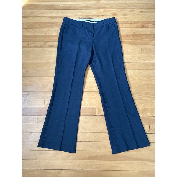 Theory Navy Wool Trousers Size 10 Dress Pants Made in USA Style EUC