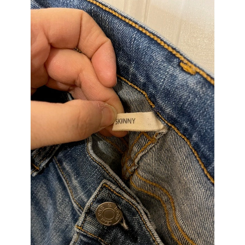 Rag and Bone Skinny Distressed Blue Jeans Size 30