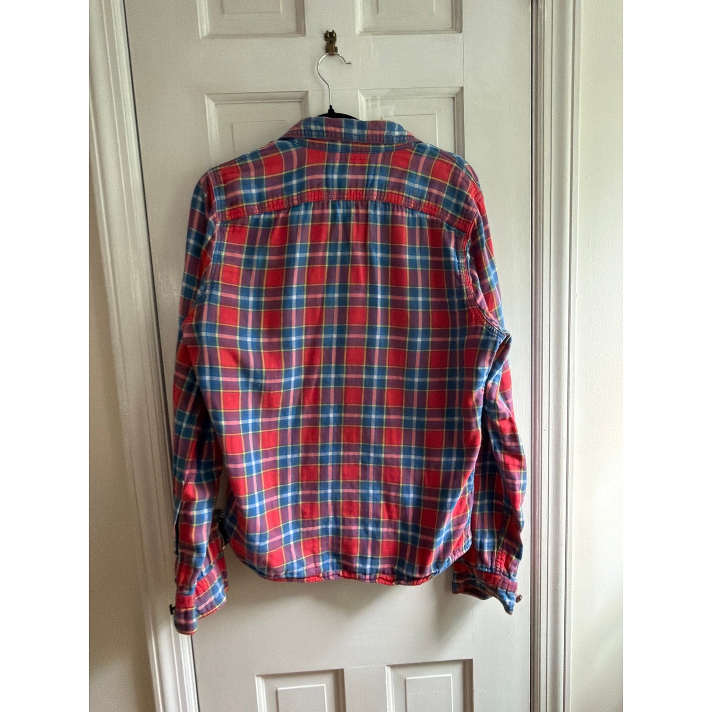 Vintage Abercrombie & Finch Size M Red and Blue Plaid Button Down Shirt