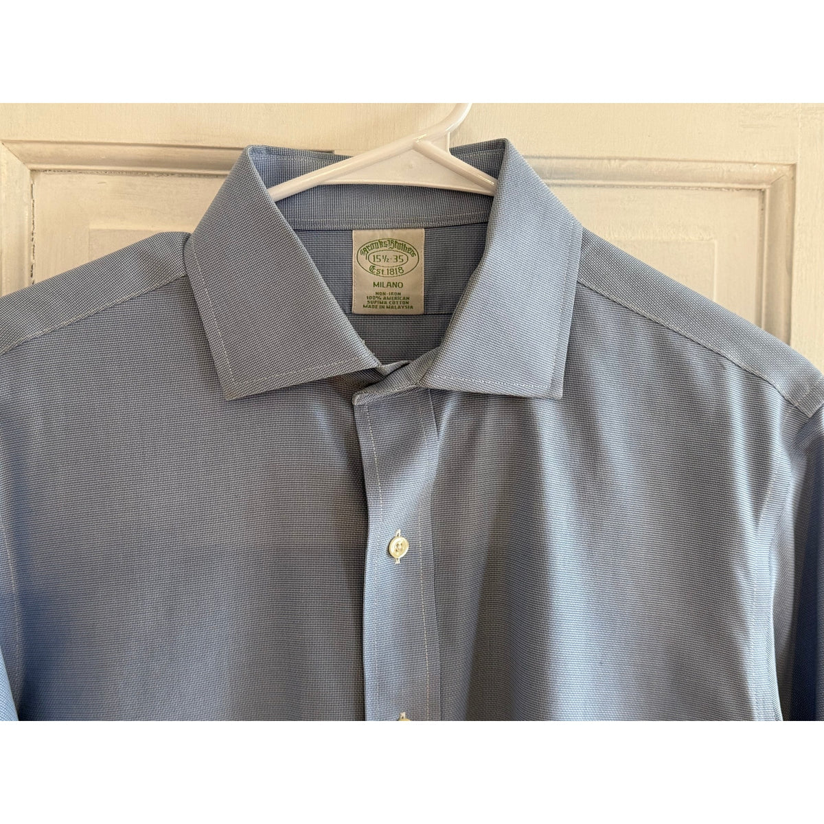 Brooks Brothers Classic Blue Dress Shirt Size 15 1/2