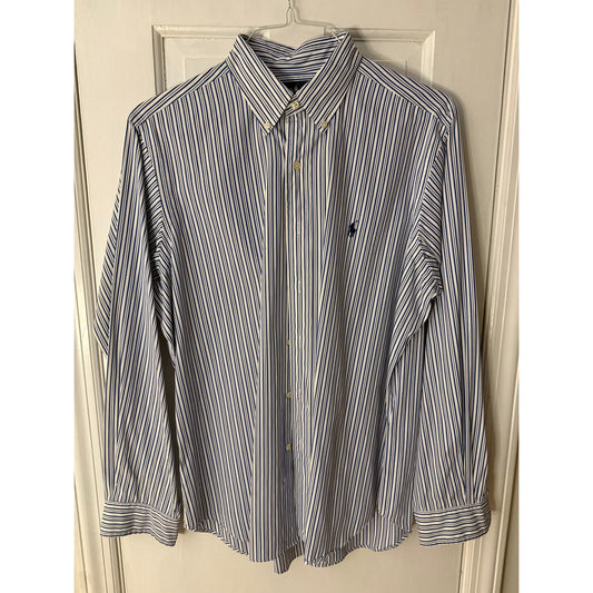 Ralph Lauren Stripped Dress Shirt Size 16 Long