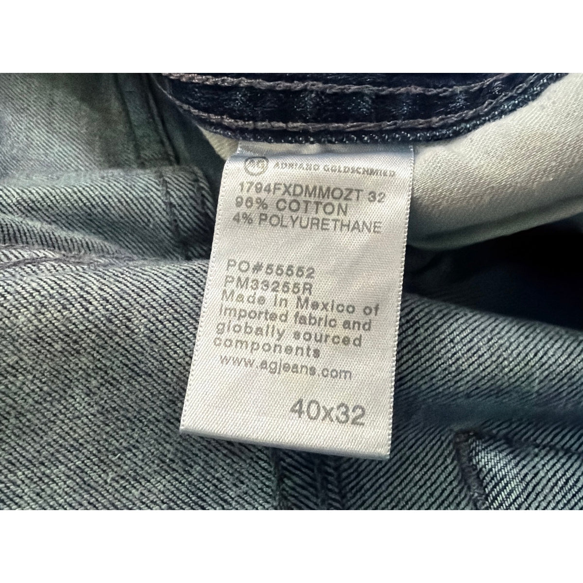 AG Everett 40x32 Slim Straight Dark Wash Jeans