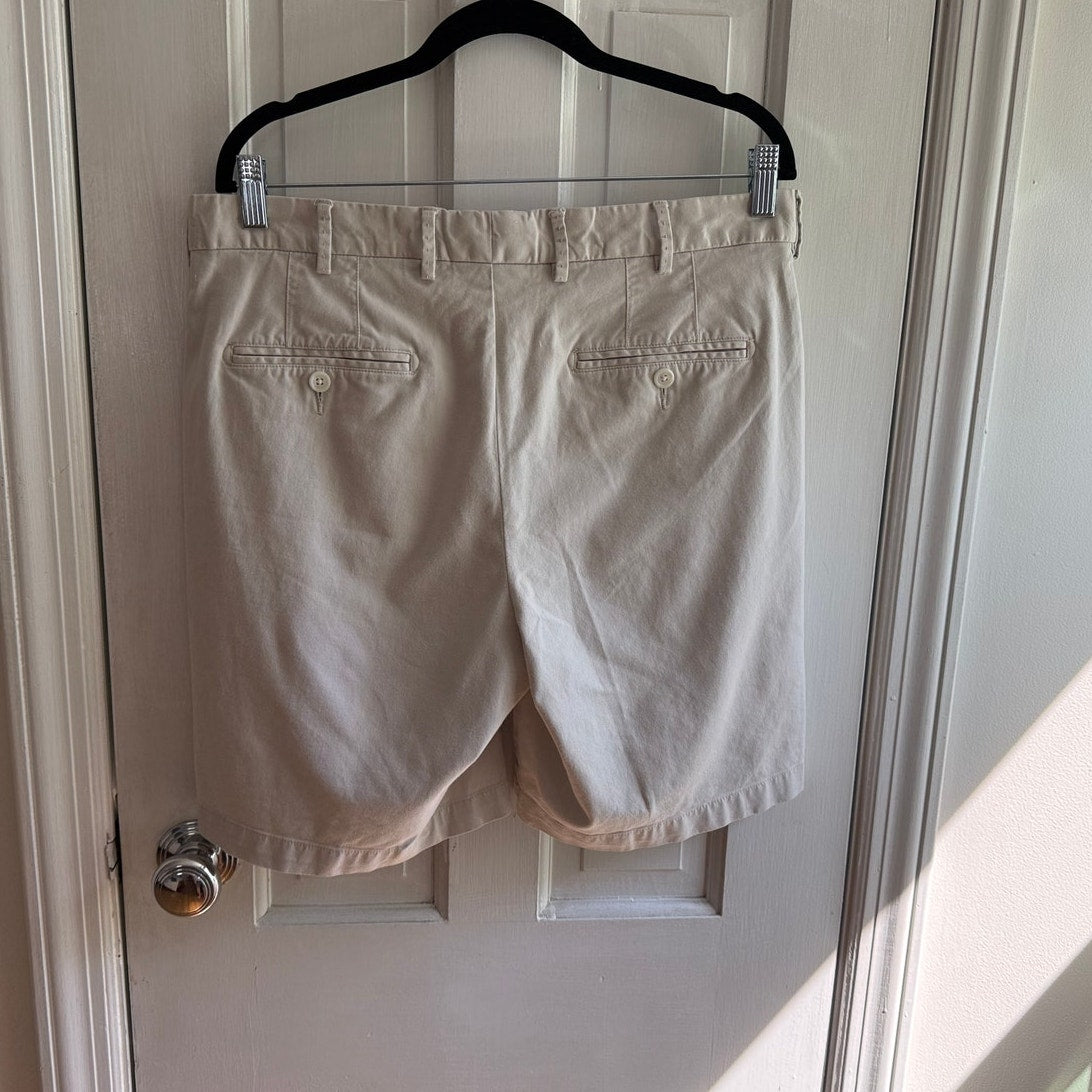 Peter Millar Pima Cotton Chino Shorts - Men's Size 34 - Beige/Tan