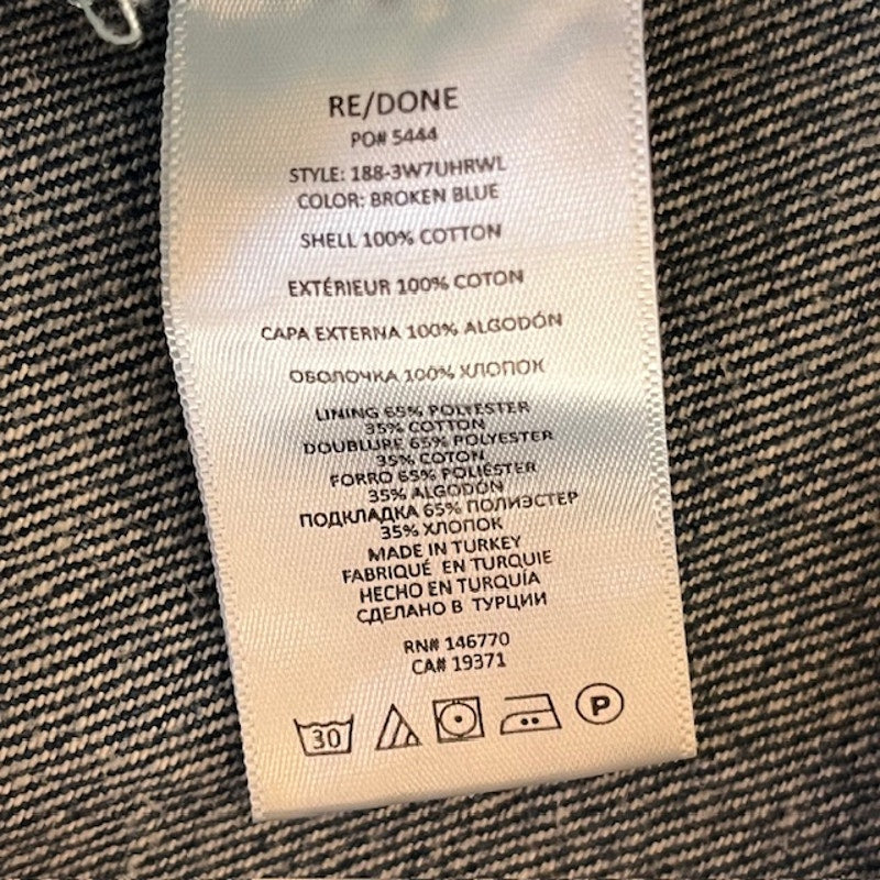 Re/done 70s ultra high rise wide leg jeans, size 27