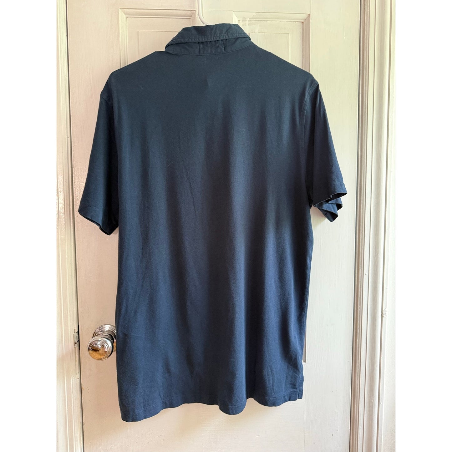 Polo Ralph Lauren Navy Polo Shirt Men's White Pocket Pony SM