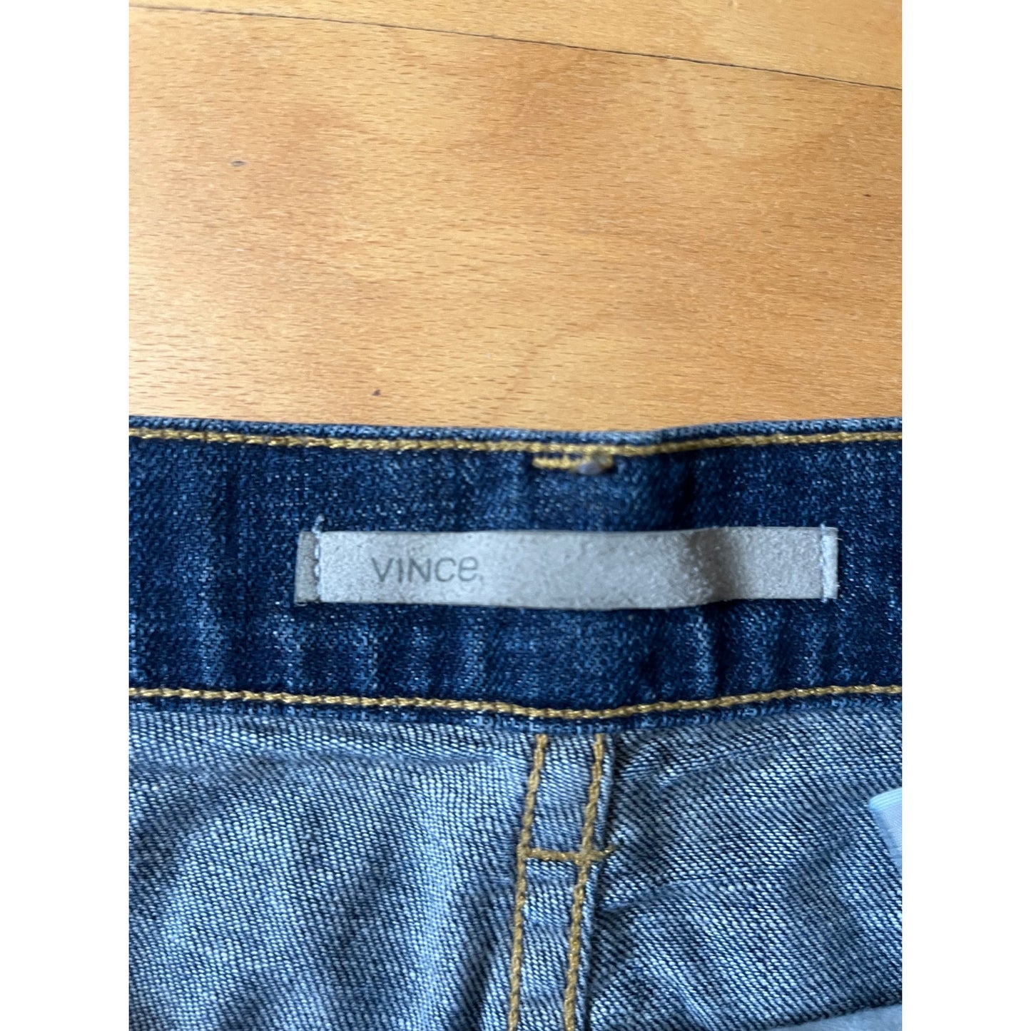 👖☕️ Vince Cropped Slacker Jeans Deep Vintage Wash Size 26 Relaxed Fit