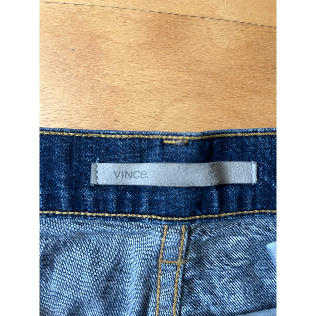 👖☕️ Vince Cropped Slacker Jeans Deep Vintage Wash Size 26 Relaxed Fit