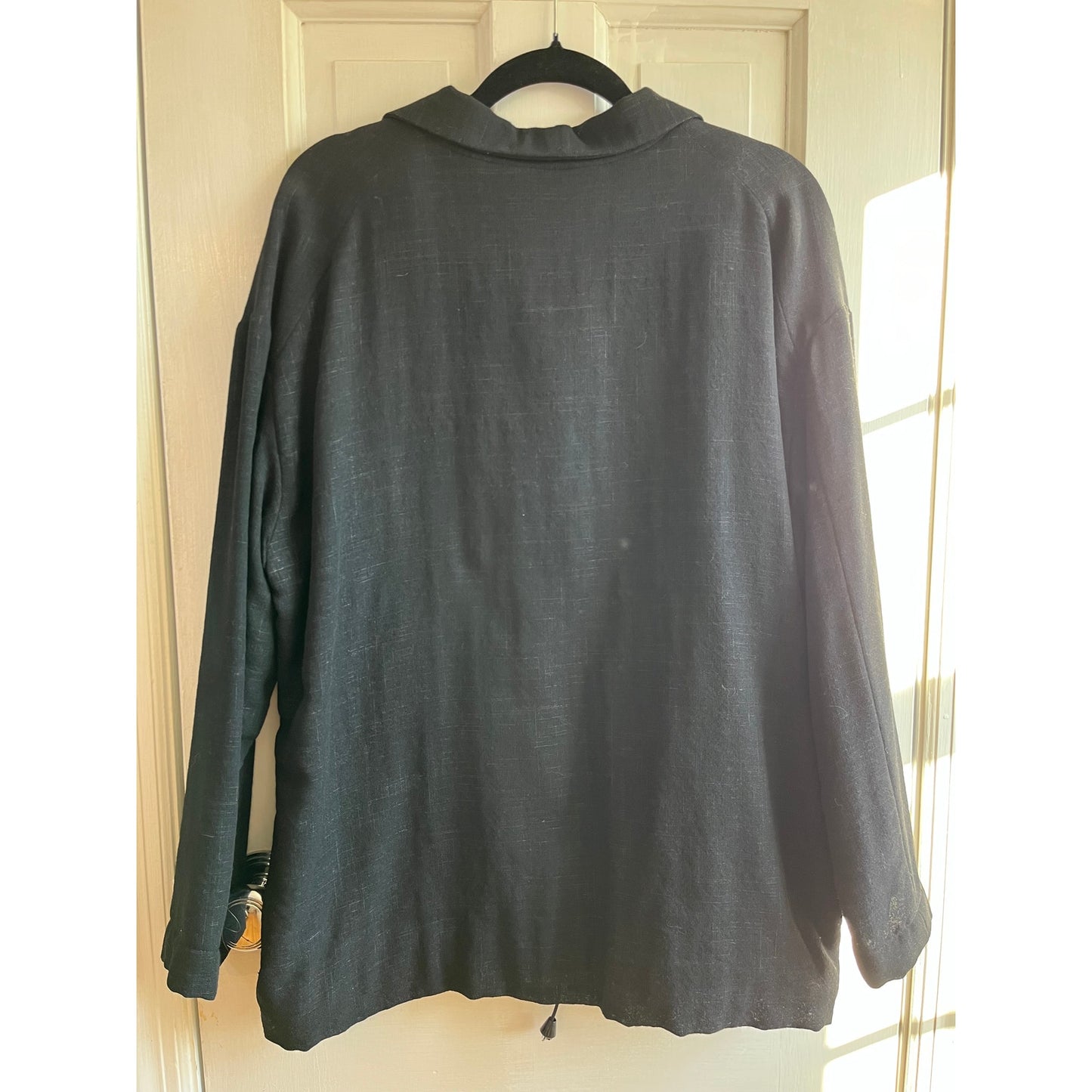 Charles Chang-Lima Vintage Wool Blend Snap Front Jacket Grey Hatch M/L