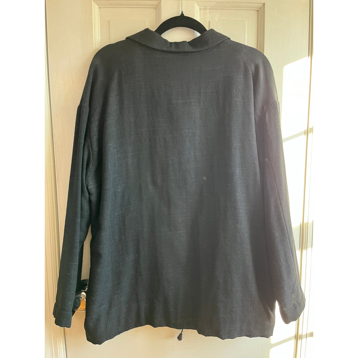 Charles Chang-Lima Vintage Wool Blend Snap Front Jacket Grey Hatch M/L