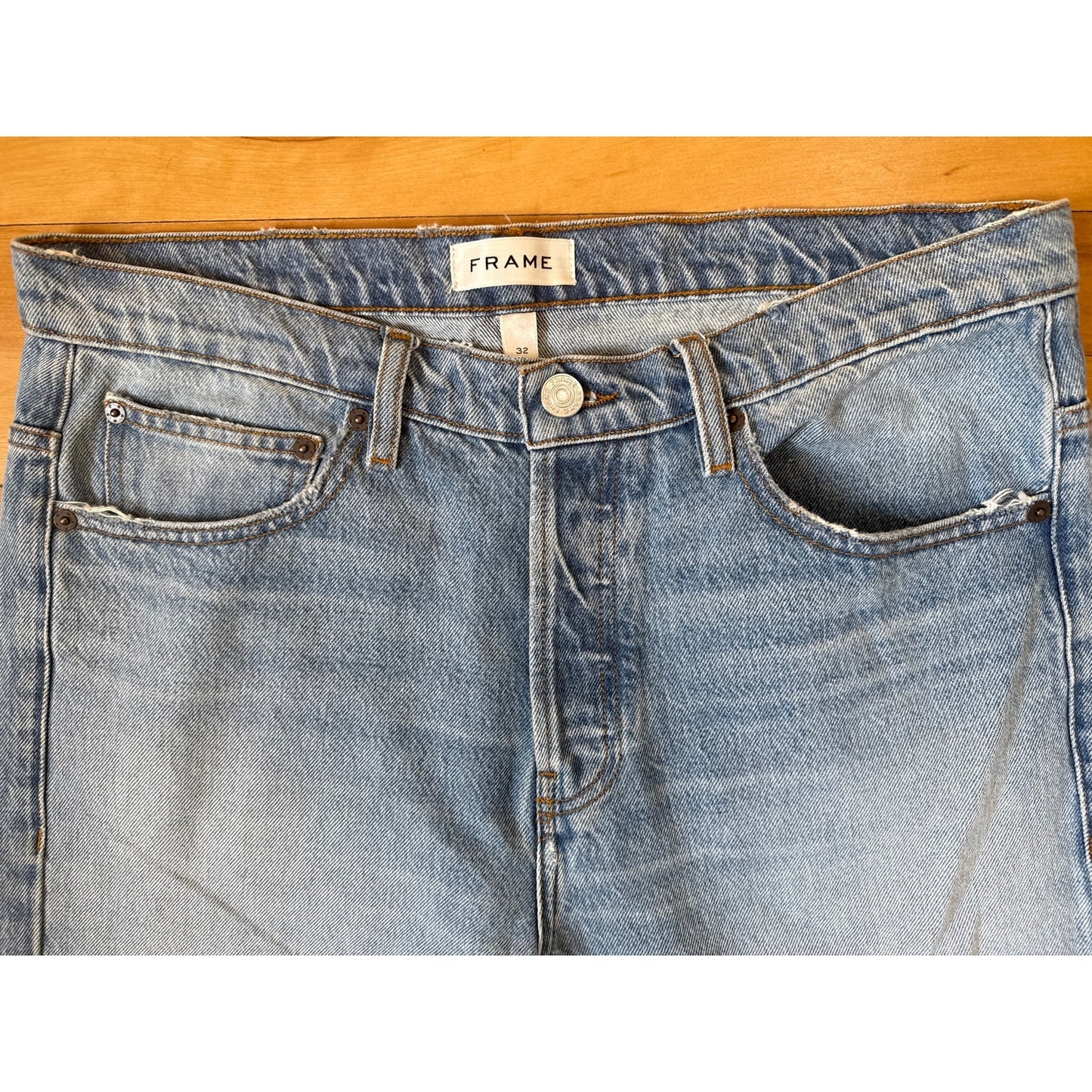 Frame Size 32 Le High Straight Leg Jeans