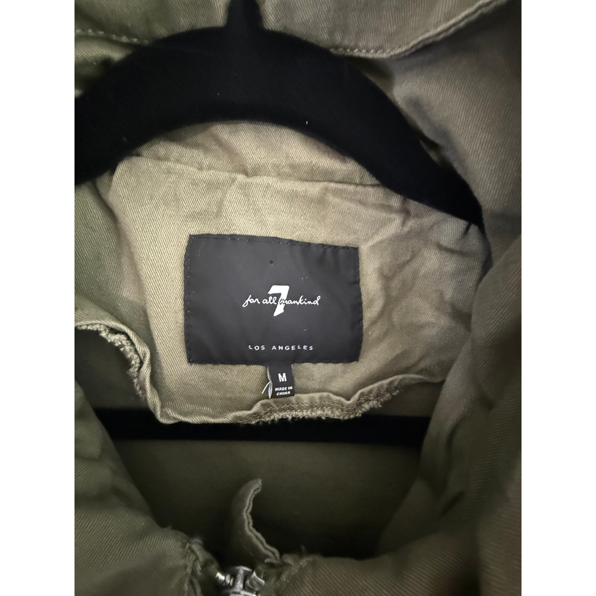 7 For All Mankind Green Utility Jacket | 100% Cotton | Size M | EUC