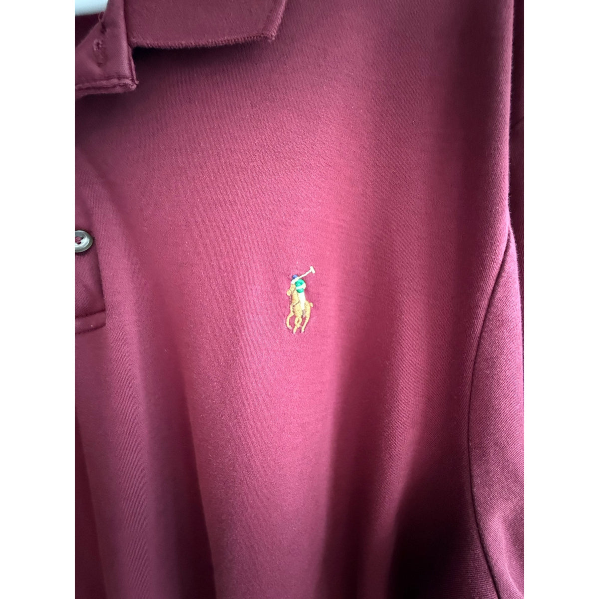 Polo Ralph Lauren Long Sleeve T-Shirt Men's XL Burgundy Cotton Tee EUC