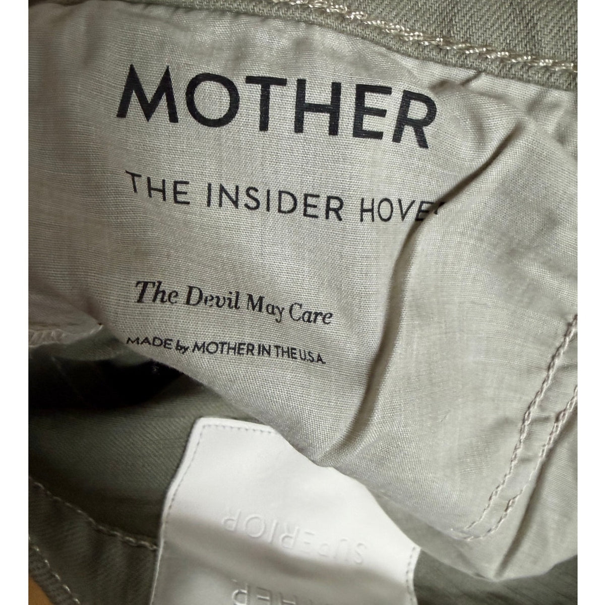 MOTHER Superior "The Insider Hover" Olive Jeans - Size 28 - EUC