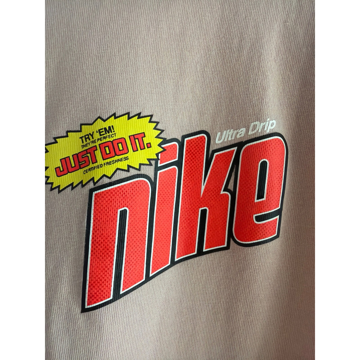 Nike Ultra Drip Graphic Tee Loose Fit Pink Size Small