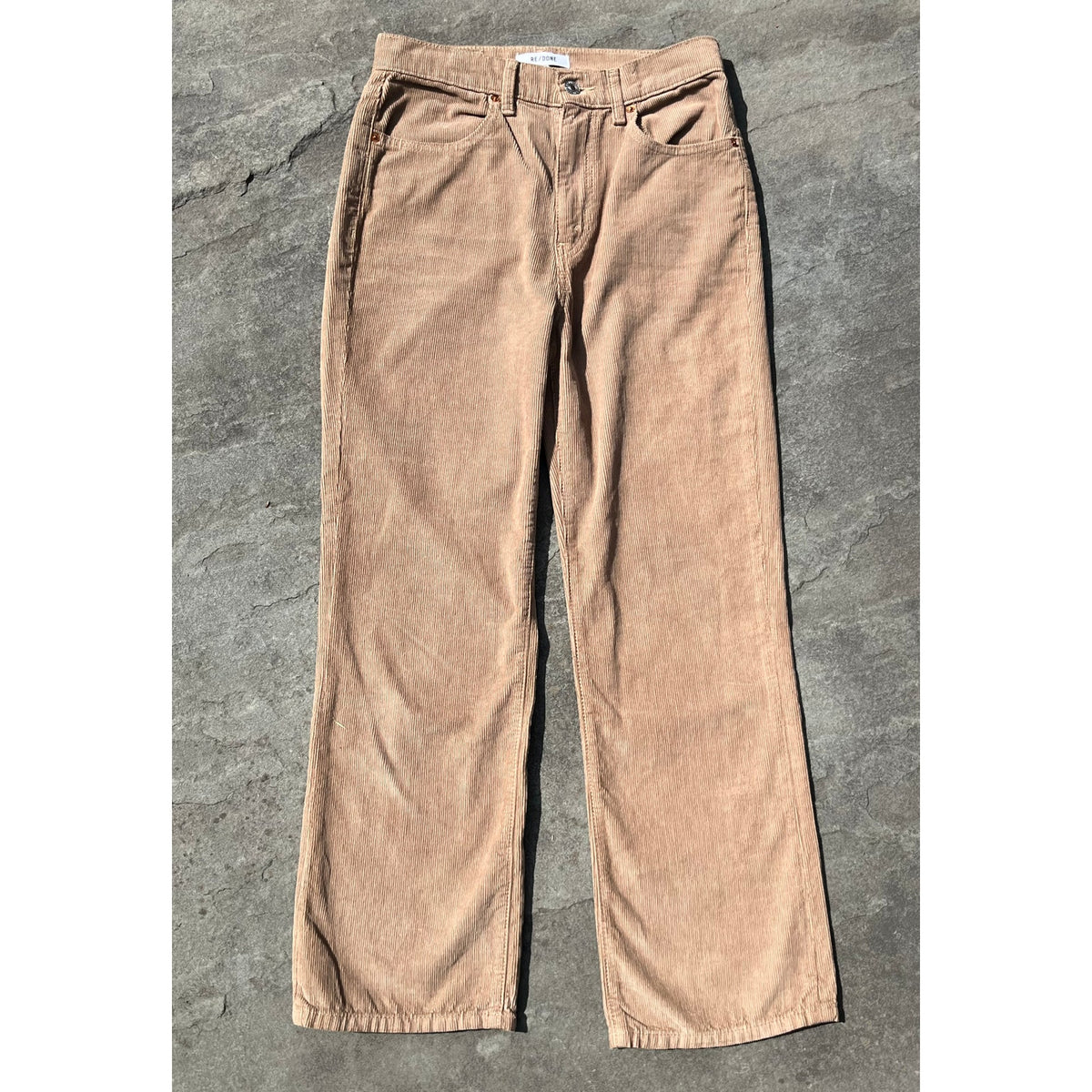 ✨ RE/DONE 70s Loose Flare Washed Khaki Corduroy Jeans 27 ✨