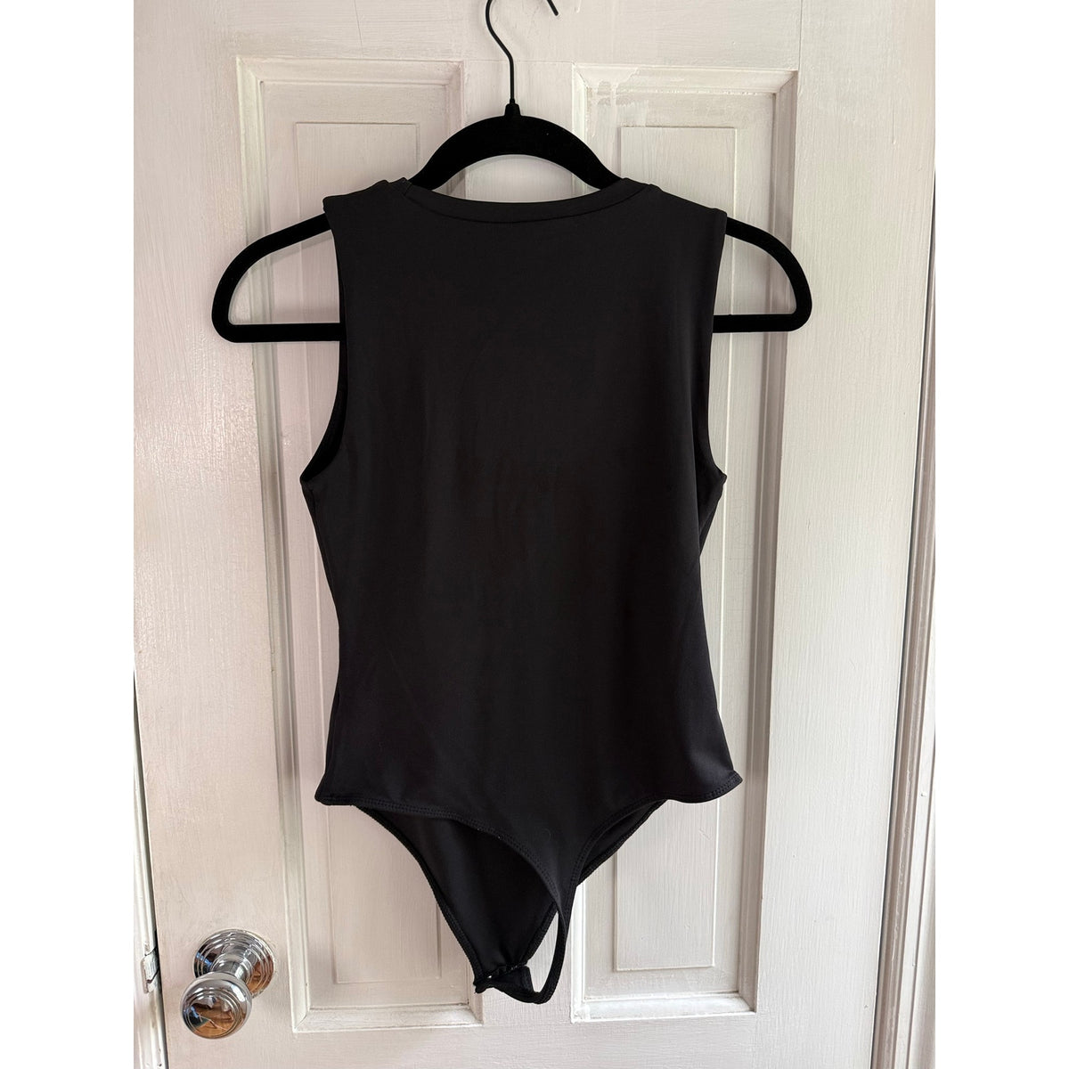 House of Harlow 1960 Black Bodysuit Medium M Sleeveless Square Neck