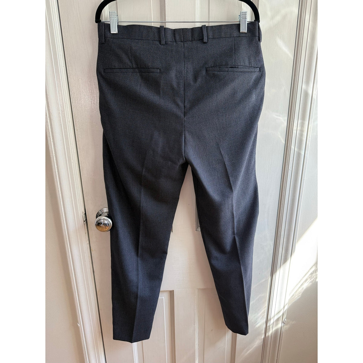 Theory Jake W Kemp Slim-Fit Pants Men's Size 30 Navy Polka Dot Pattern
