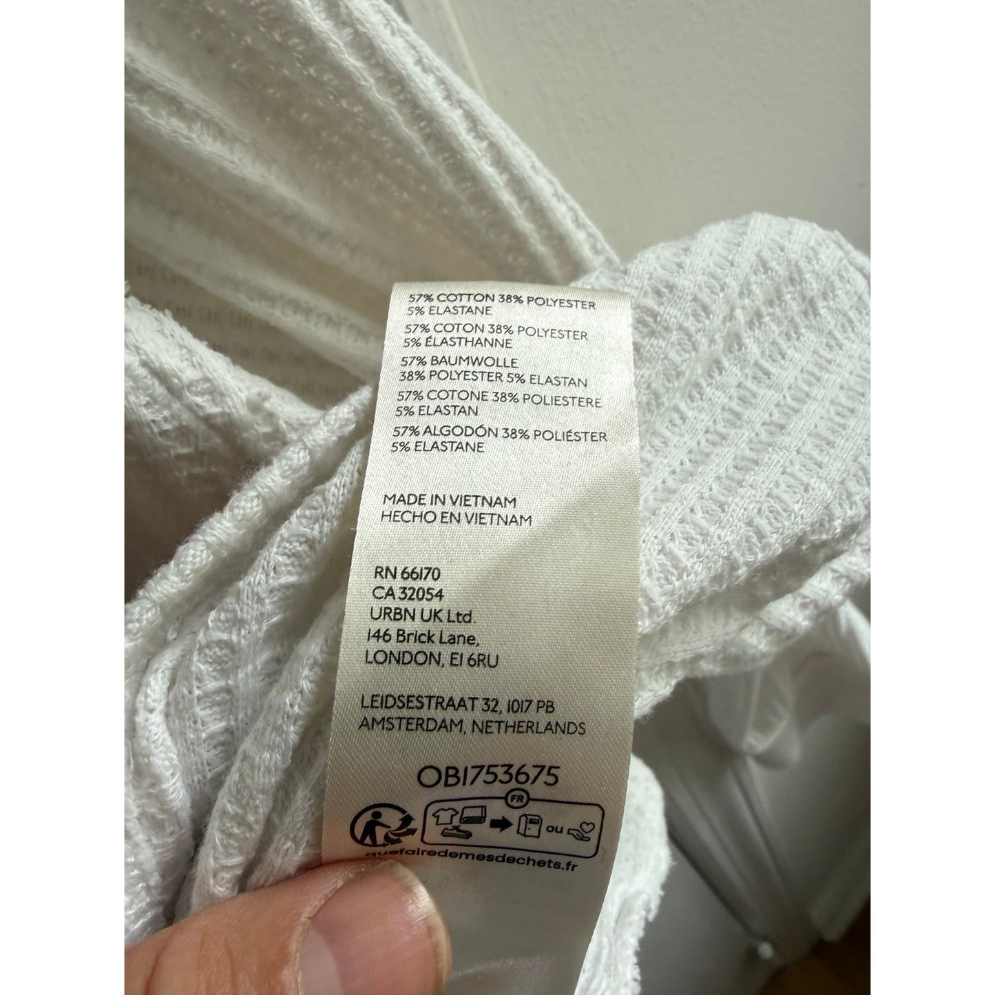 Free People We The Free Coraline Thermal | Oversized | White | Medium | EUC