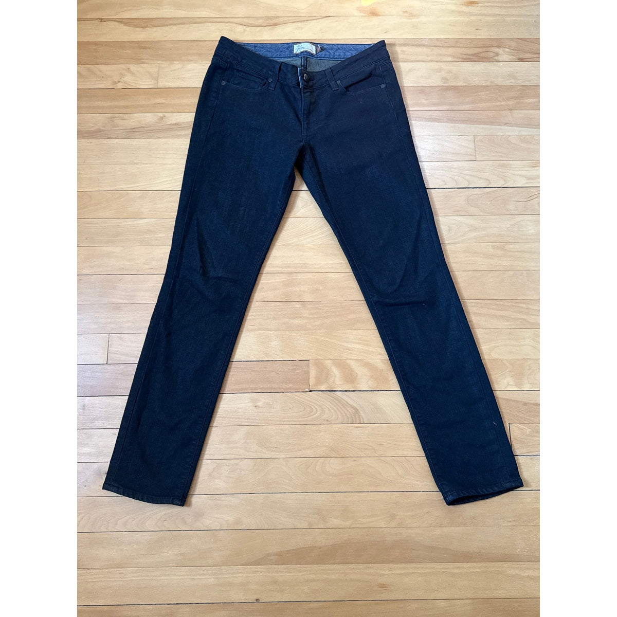 Vintage PAIGE Skyline Ankle Peg Jeans 27 Dark Black Wash USA