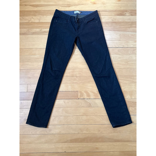 Vintage PAIGE Skyline Ankle Peg Jeans 27 Dark Black Wash USA