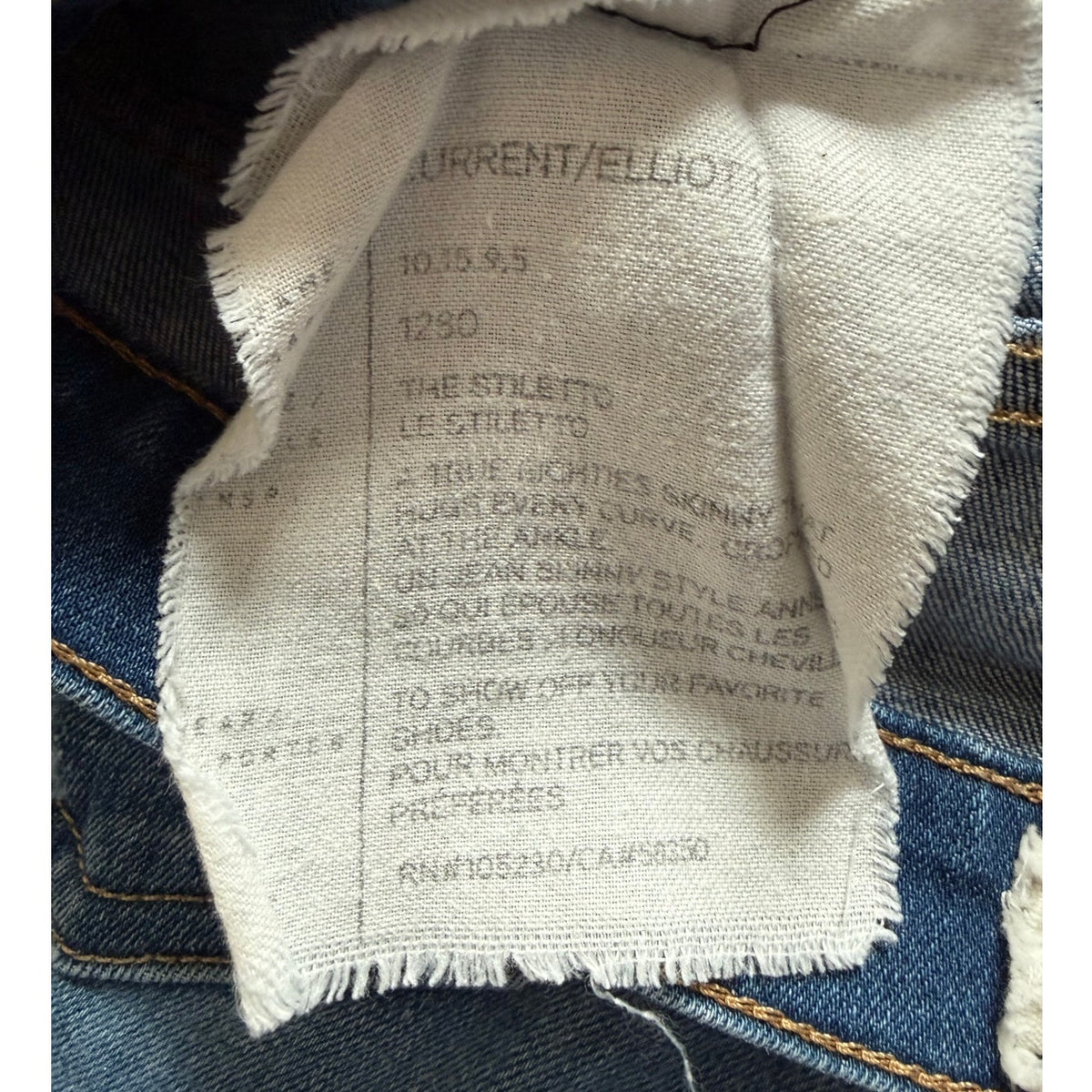 NWT Current/Elliott The Stiletto Skinny Jeans - Distressed Blue - Women’s Size 25
