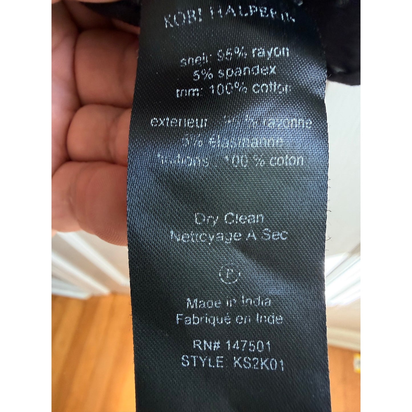Kobi Halperin Black Top Blouse Small S Rayon KS2K01 Layering Designer Boho EUC