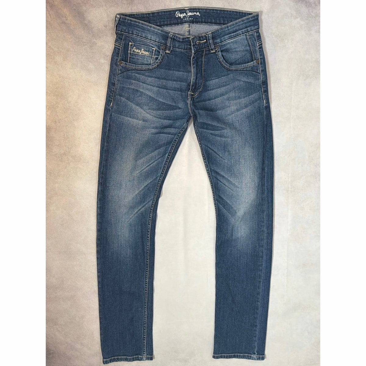 Pepe Jeans London Jakes Low Rise Slim Straight Jeans Size 30