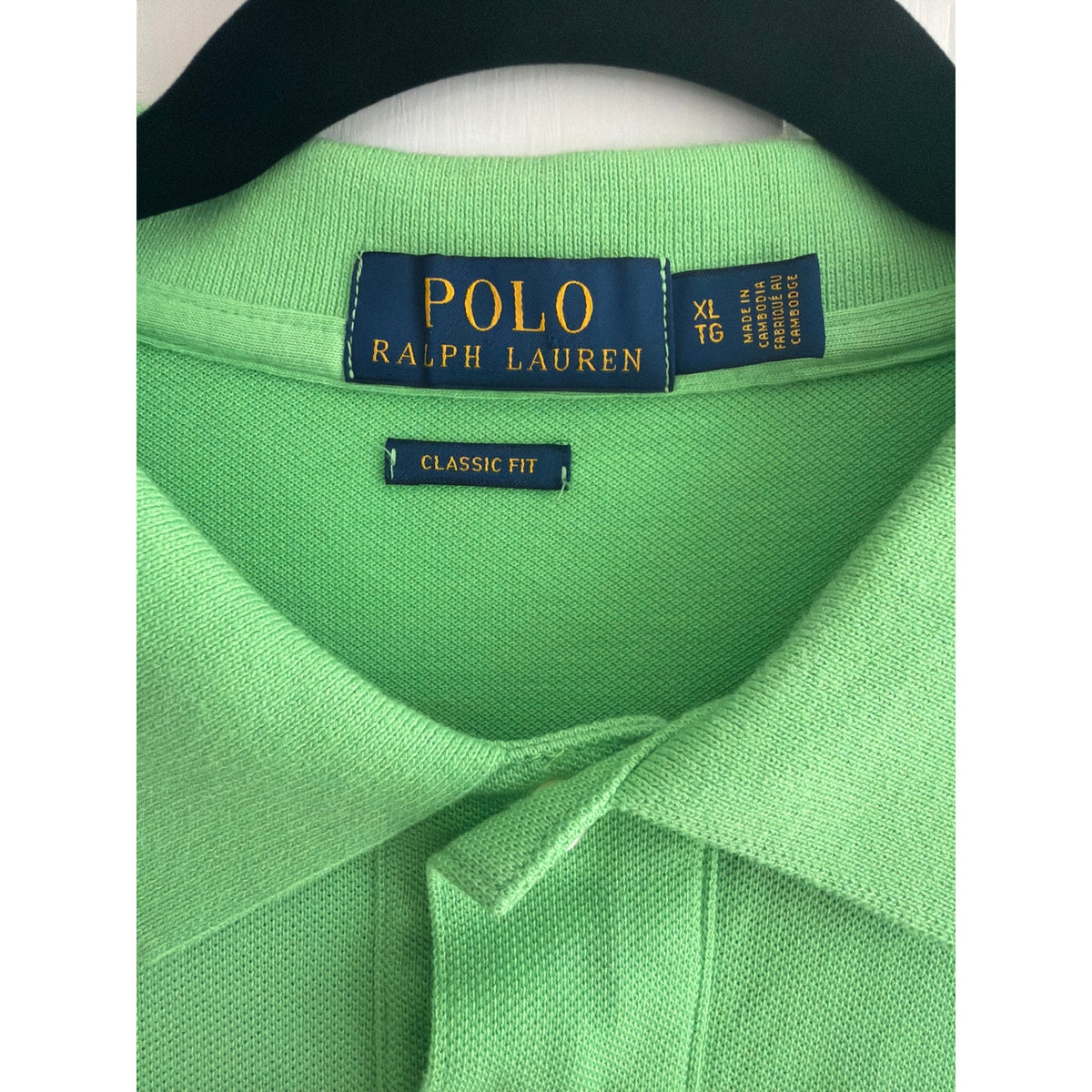 Polo Ralph Lauren Lime Green XL Polo Shirt Men's Orange Pony