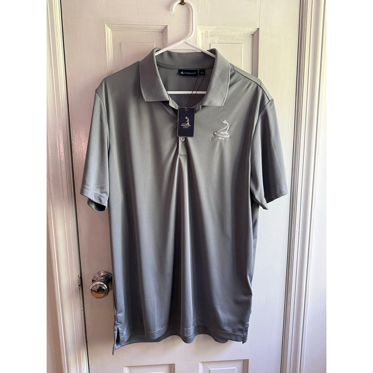 Official Adidas Pinehurst Gof Club NWT Polo Grey Large