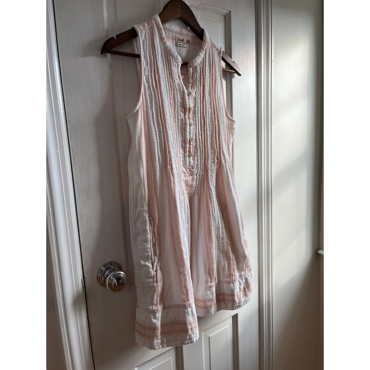 Faherty Isha Dream Cotton Gauze Mini Dress Stripe Sleeveless XS Tuckernuck EUC