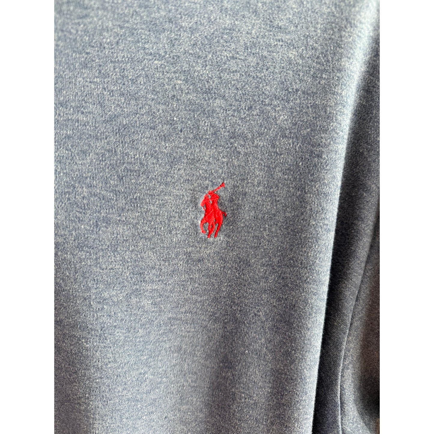 Polo Ralph Lauren Blue Grey Polo Shirt Men's Red Pony Medium