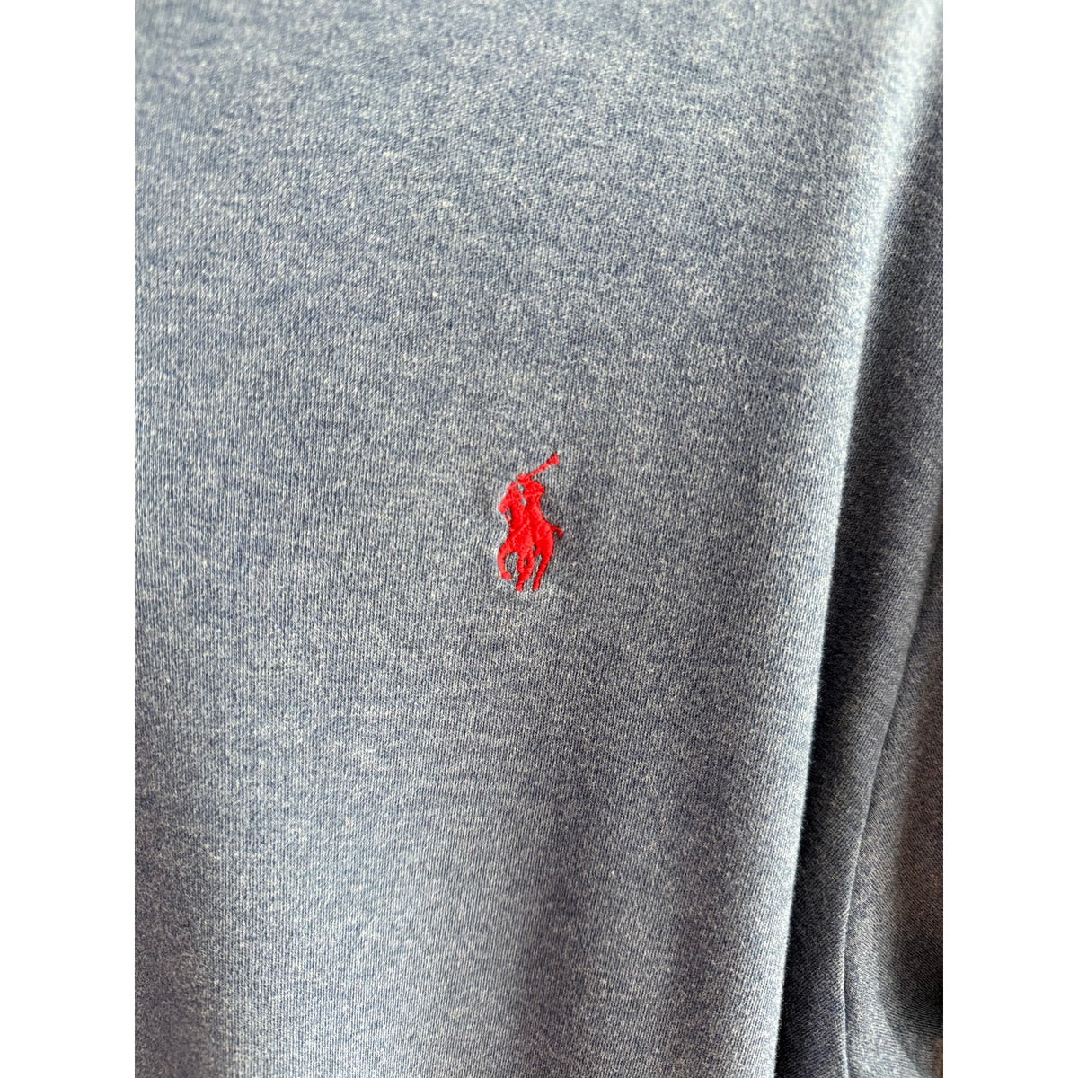 Polo Ralph Lauren Blue Grey Polo Shirt Men's Red Pony Medium