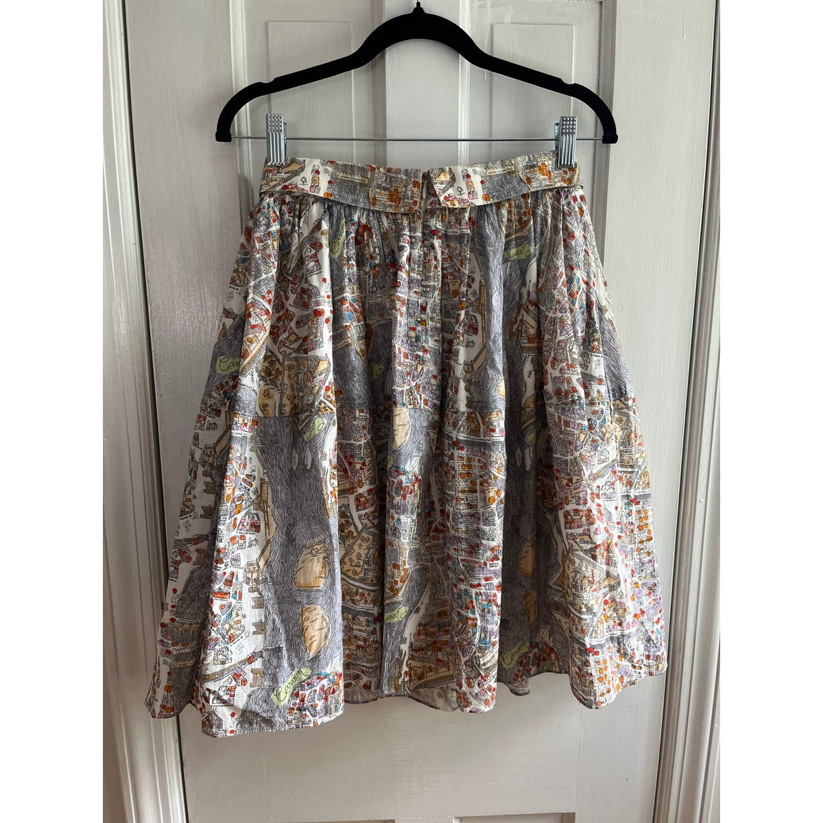 ✨ Carven Paris Graphic Print High-Rise Pleated Skirt, US 4 EU 40 ✨