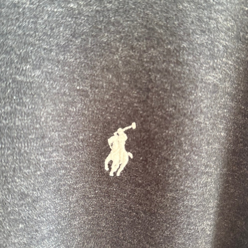 Polo Ralph Lauren Black/Grey Polo Shirt White Pony Large