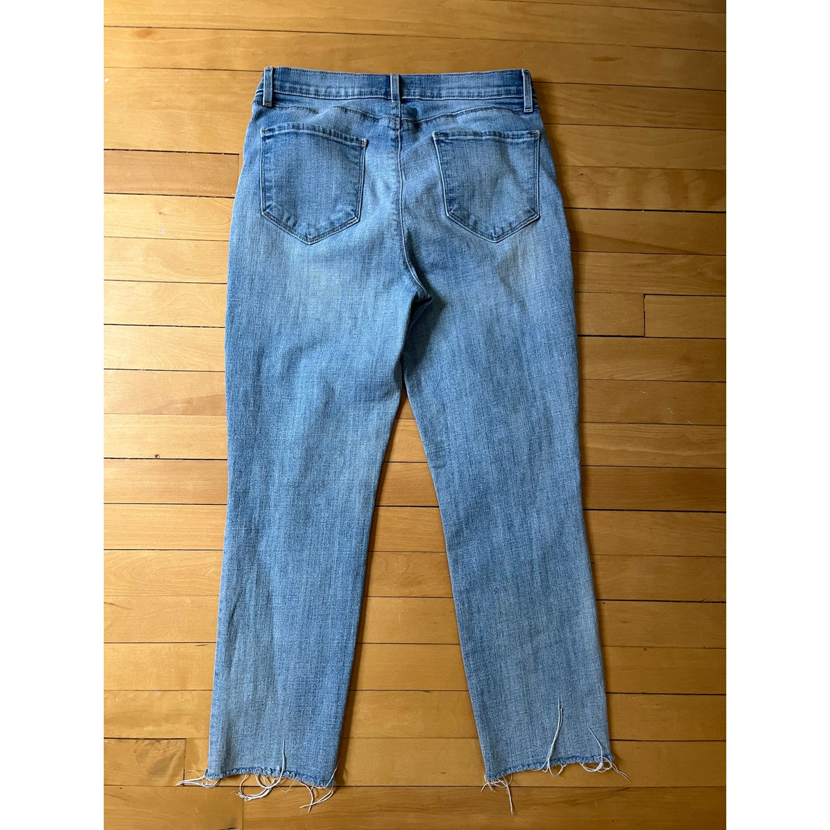👖 L'Agence Sada High Rise Cropped Slim Jeans Summit Blue Wash Size 30