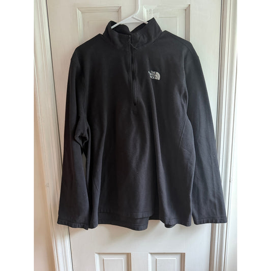 The North Face Mens XL Black Fleece Pullover Jacket Quarter Zip EUC